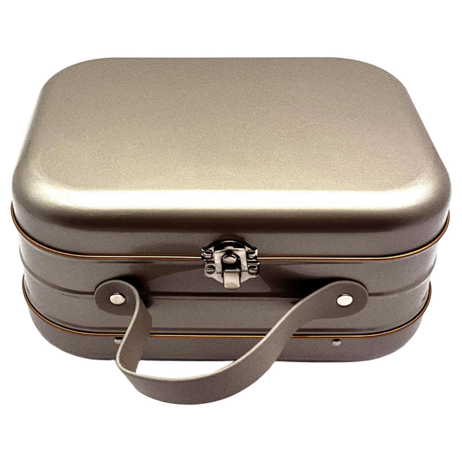 Snorvixre Sturdy Tinplate Organizers Box Portable Design Tinplate Storage Container for Home and Secure Item Protections Metal Box with Handle