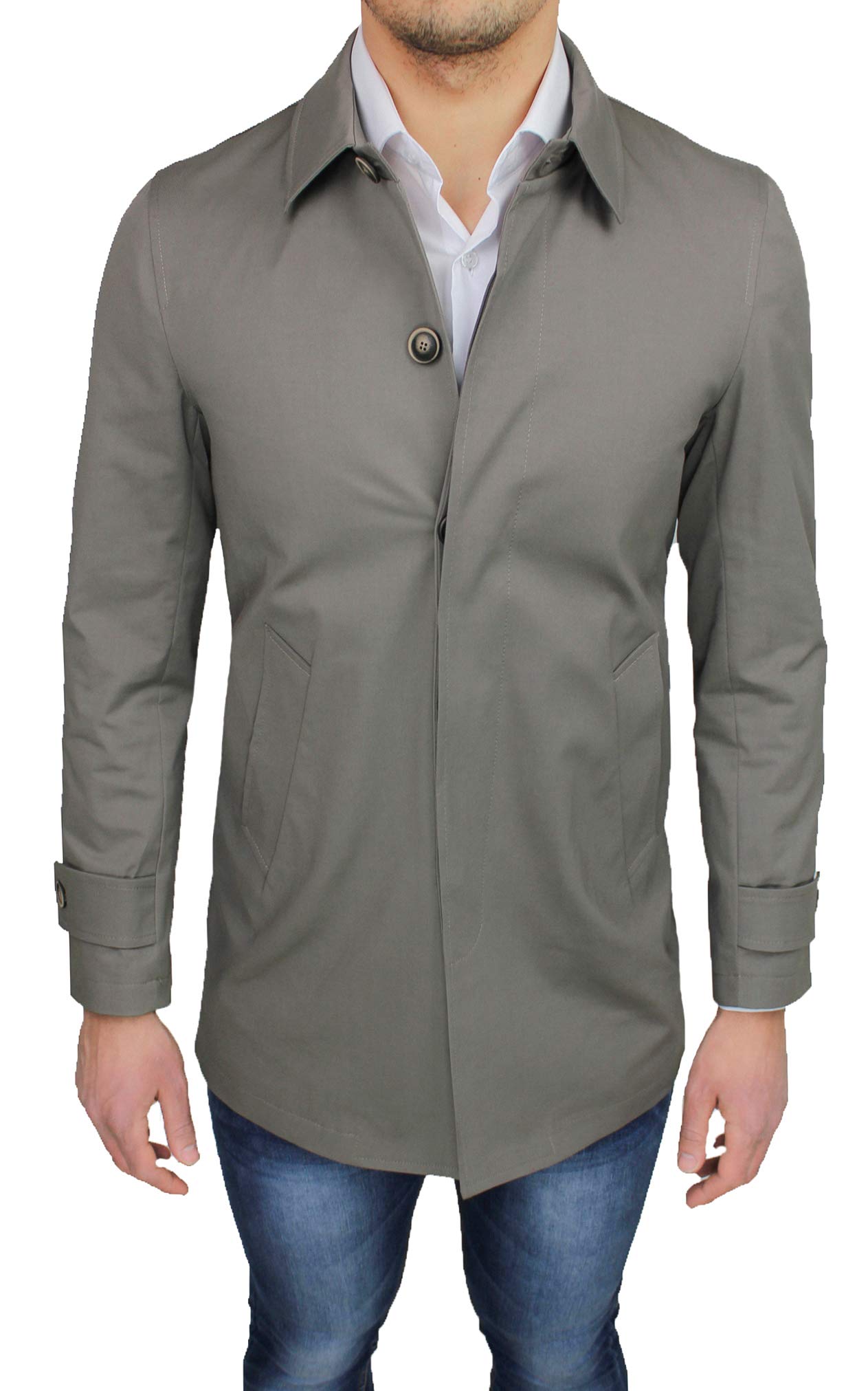 Trench soprabito uomo sartoriale primavera estate giacca giubbotto elegante