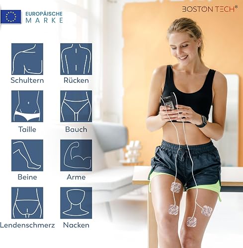 Boston Tech ME-89Plus Digital Muscle Electrostimulator. 2 Channel TENS/EMS. 7 Programmable Modes. Includes 4 Electrodes. Fast and effective pain relief. Anti-Fall Protection - 5