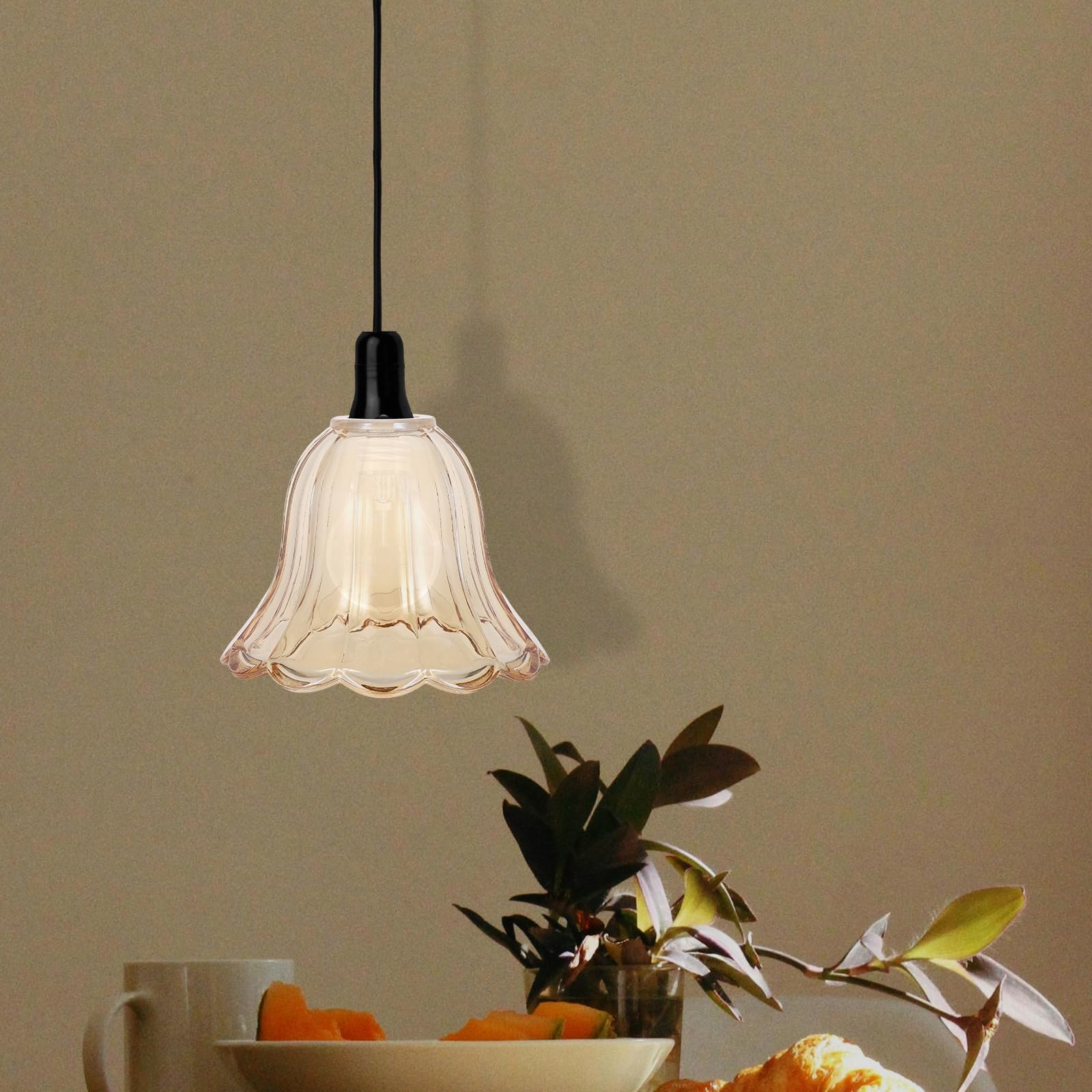 Ersatz Glaslampenschirm für E14 Tischlampe mit Hoher Hitzebeständigkeit und Vielseitigem Stil Passend für Wohnzimmer und Elegante Beleuchtung