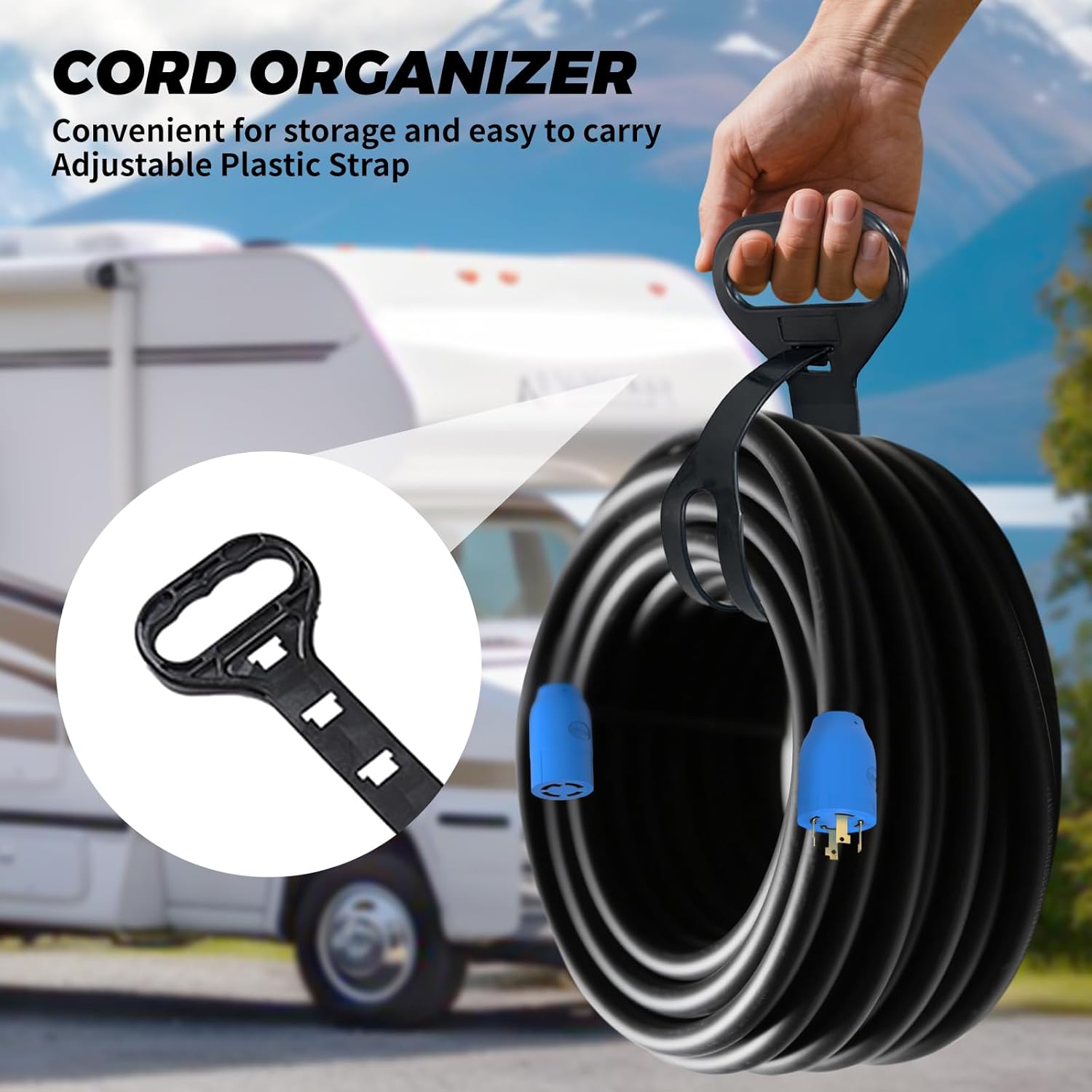 30 Amp Generator Cord, 25FT 4 Prong NEMA L14-30P/L14-30R Generator Extention Cord, Twist Lock Heavy Duty 10 Gauge Outdoor Extension Cable for RV Camper and Generator to House, ETL Listed