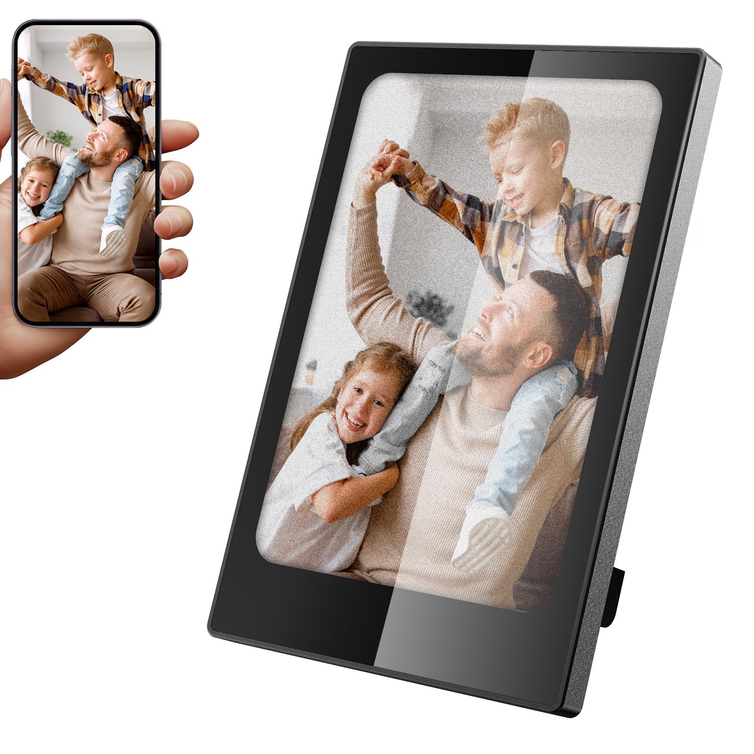 Photo 1 of ***Parts Only ***for dad,Mini Photo Frame, 4.0 Inch E Ink Photo Frame, 768x528 IPS Four-Colour Ink Screen, Energy Saving Portable Picture Frame - Perfect Father's Day & Everyday Gift for Men Women (Black)