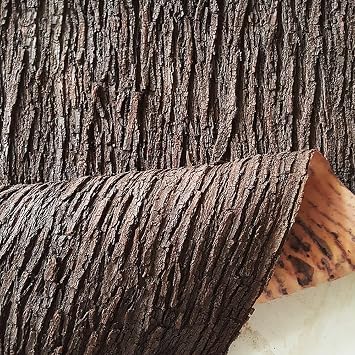 Artificial Tree Bark, 118.88x15.75 Inch Silicone Tree Bark with Retro Style Clear Texture Strong Stereoscopic Feeling for Multi Scene Application, Decorate for Pipes, Columns, Walls, Floors