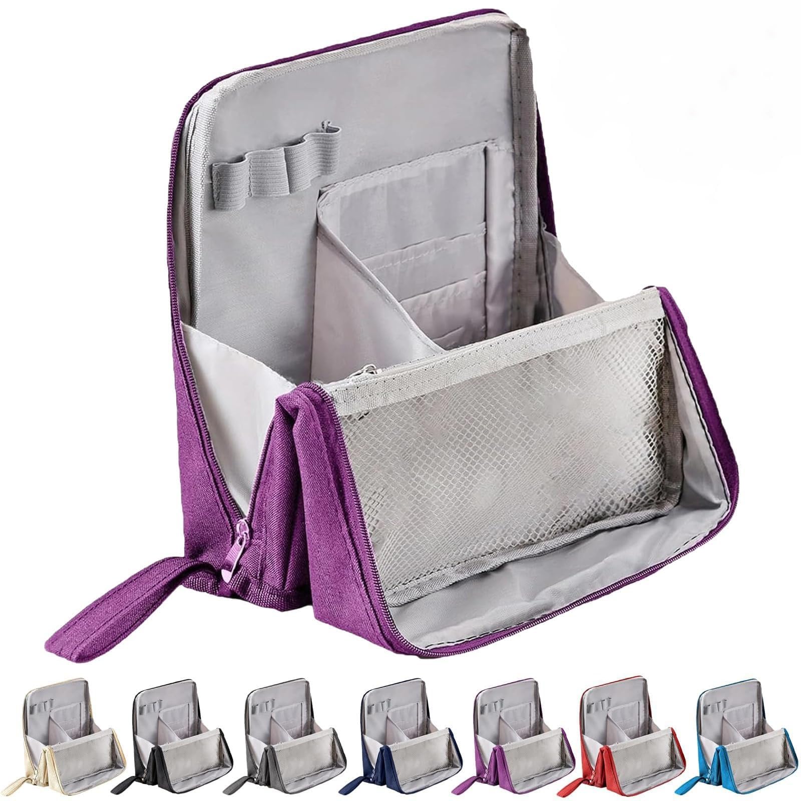 Yueliang Standing Makeup Bag – Portable, Large Capacity, Multi-purpose Large Capacity Oxford Cloth Standing Makeup Bags, With Compartments, Travel