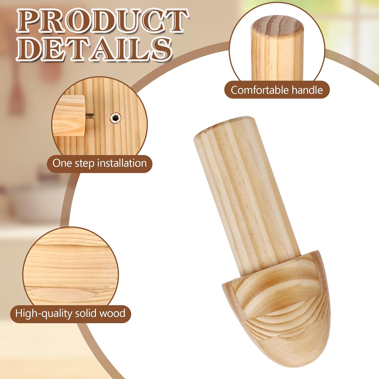 DoubleFill 8 Pack Pottery Molds 2.5'' 3.5'' 4.5'' 5.5'' 6.5'' 7.5'' 8.5'' 9.5'' Thickness 2.5'' Plaster Molds Wood Pottery Tools with Handle for Top Forms DIY Slump Press Art Making (Hemispherical)