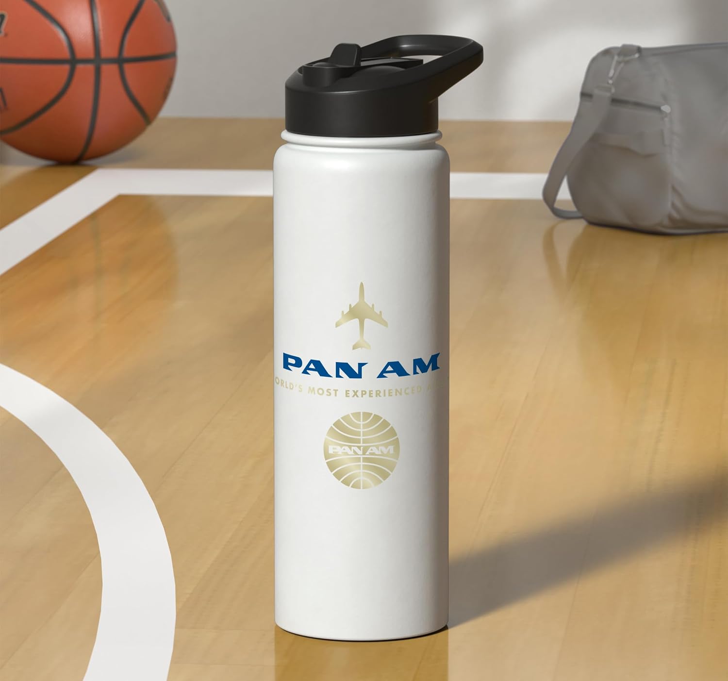 Pan Am Worlds Most Experienced Airline Stainless Steel Insulated Water Bottle