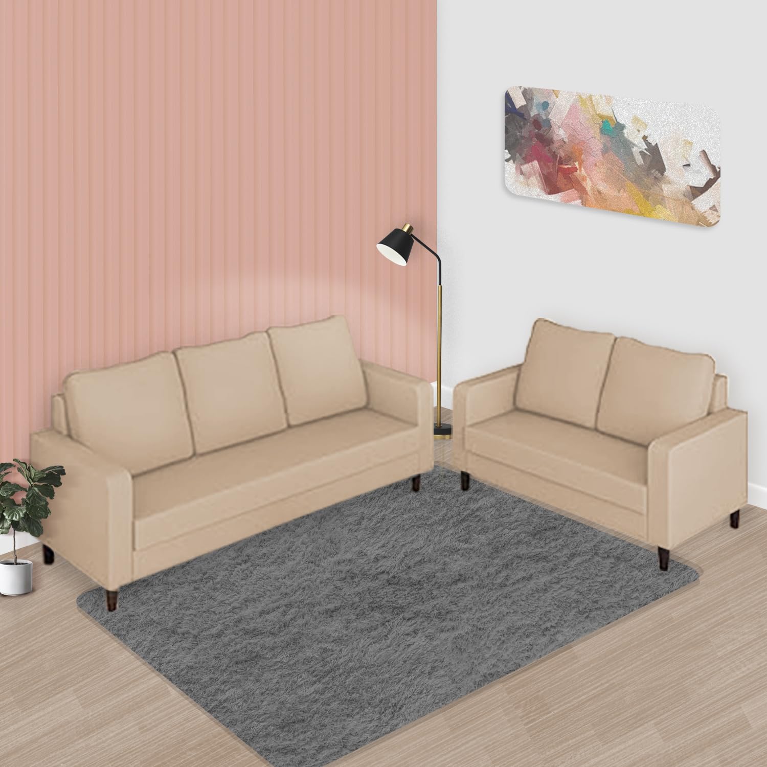 The Mint club Furnitures Harmony Sofa Set for Living Room (Champagne, 3+2 Seater) (B0DCGPQYNK) Amazon Price History, Amazon Price Tracker