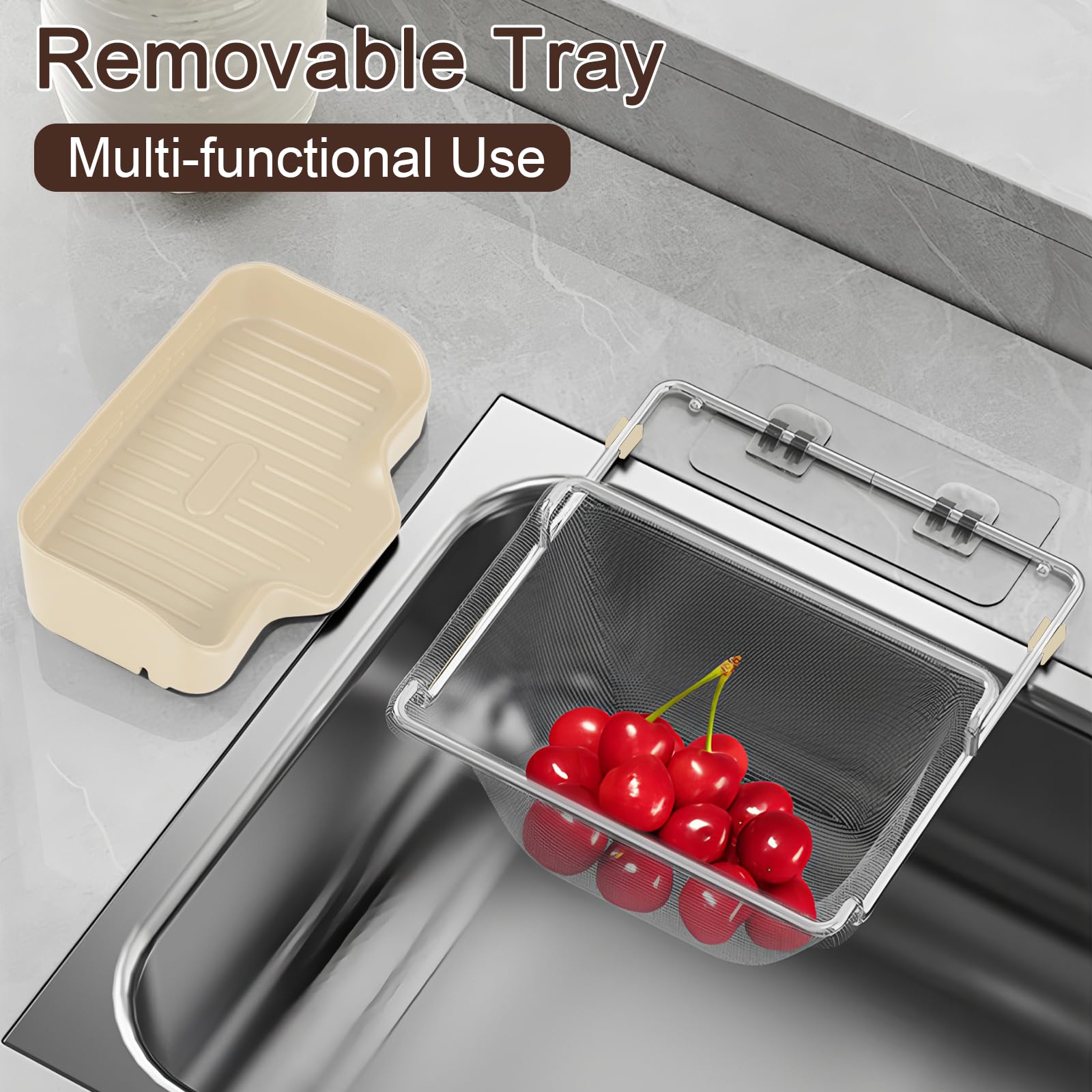 Automatic Dumping Sink Strainer Suction Cup Sink Corner Rack, Wall ...