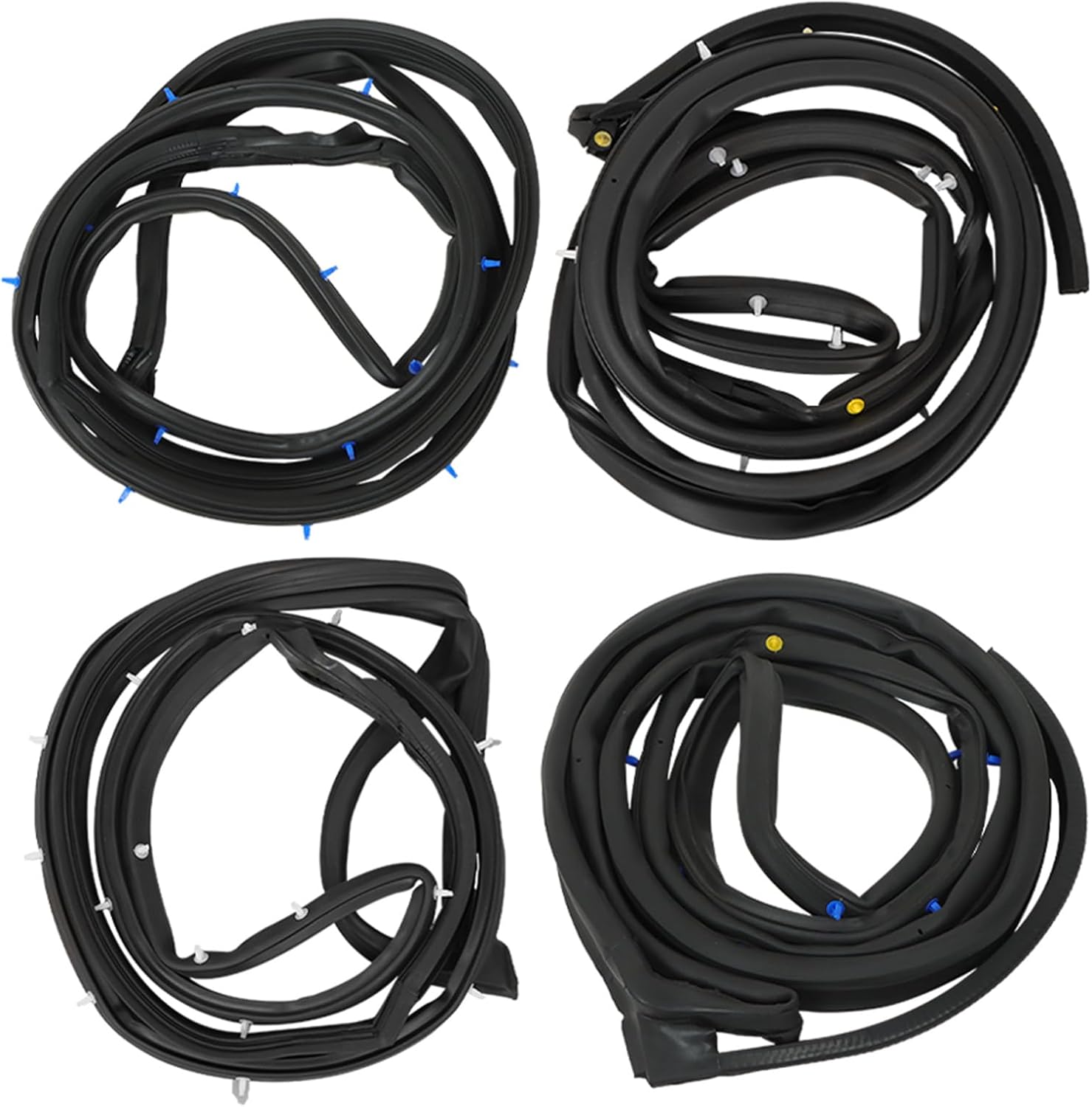 GXYWADY 4PCS Door Seal Kit Strip Rubber Stripping Replacement for CR-V CRV 2002 2003 2004 2005 2006 Replacement for 72310-S9A-003 72350-S9A-003 72810-S9A-003 72850-S9A-003