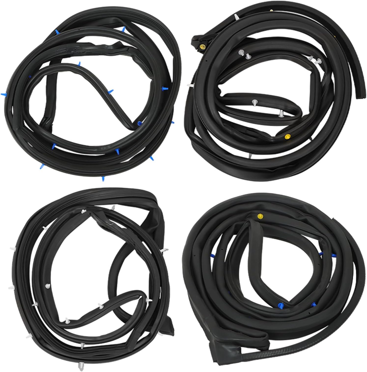 GXYWADY 4PCS Door Seal Kit Strip Rubber Stripping Replacement for CR-V CRV 2002 2003 2004 2005 2006 Replacement for 72310-S9A-003 72350-S9A-003 72810-S9A-003 72850-S9A-003