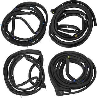 GXYWADY 4PCS Door Seal Kit Strip Rubber Stripping Replacement for CR-V CRV 2002 2003 2004 2005 2006 Replacement for 72310-S9A-003 72350-S9A-003 72810-S9A-003 72850-S9A-003