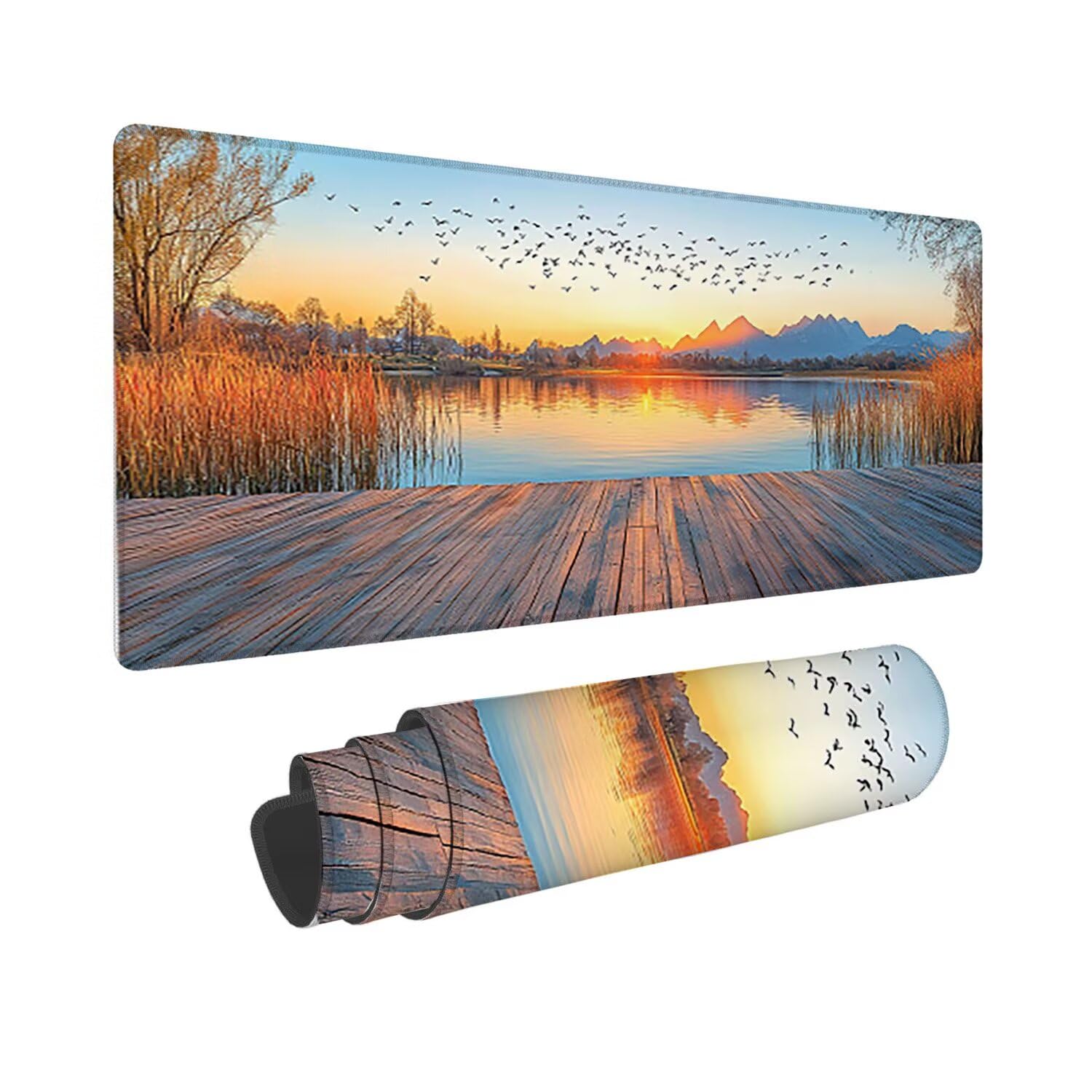 Podkładka pod mysz do gier, 1200 x 400 mm XXL Podkładka pod mysz do gier, duża, antypoślizgowa, wodoodporna, iExtended długa podkładka pod mysz do klawiatury XXL, akcesoria biurowe, do gier, komputera