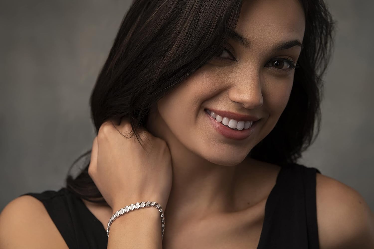 Amazon.com: NATALIA DRAKE 1/4 Cttw Wave Link Diamond Tennis