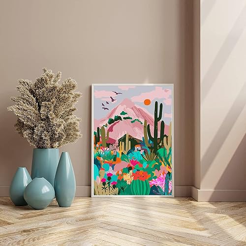 Miniatura 2 de Jethami Paquete de 2 pinturas por números para adultos, fácil de pintar, paisaje al óleo en casa, kit de arte para principiantes, 16 x 20 pulgadas