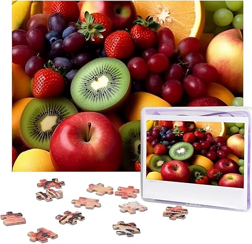 Rompecabezas de frutas y verduras frescas, rompecabezas de madera de 500 piezas, rompecabezas de fotos personalizados para adultos y amigos,
