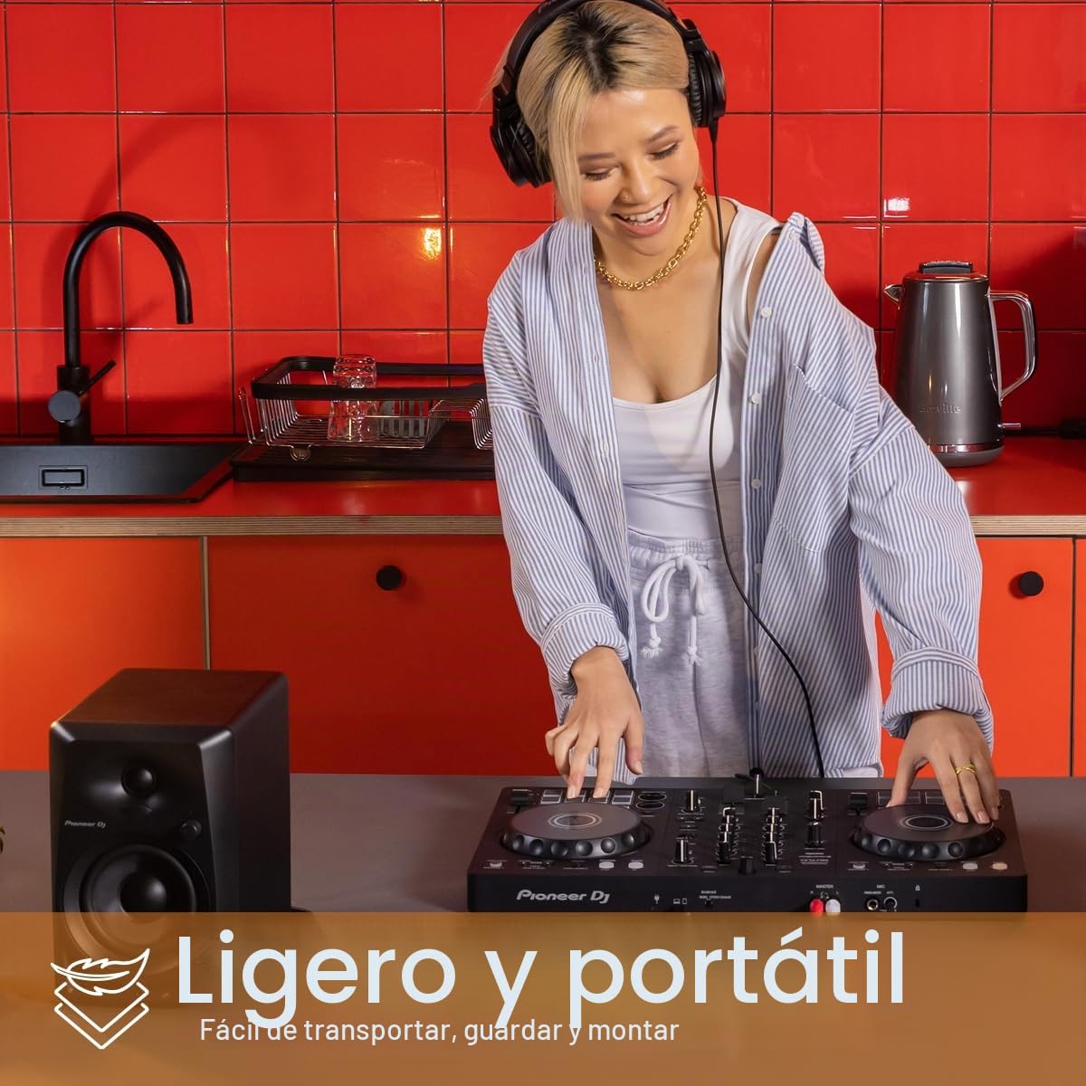 Pioneer DJ DDJ-FLX4 - Controlador Rekordbox y Serato DJ de 2 cubiertas, grafito