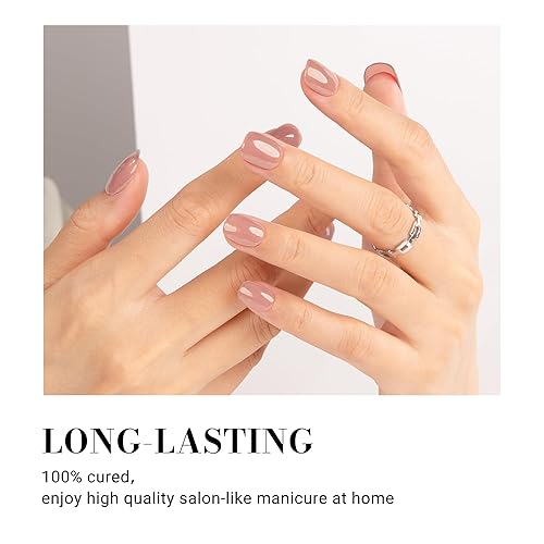 Miniatura 5 de MelodySusie Tiras de uñas de gel semicuradas, gelatina nude, funciona con cualquier lámpara de uñas, calidad de salón, larga duración, fácil de