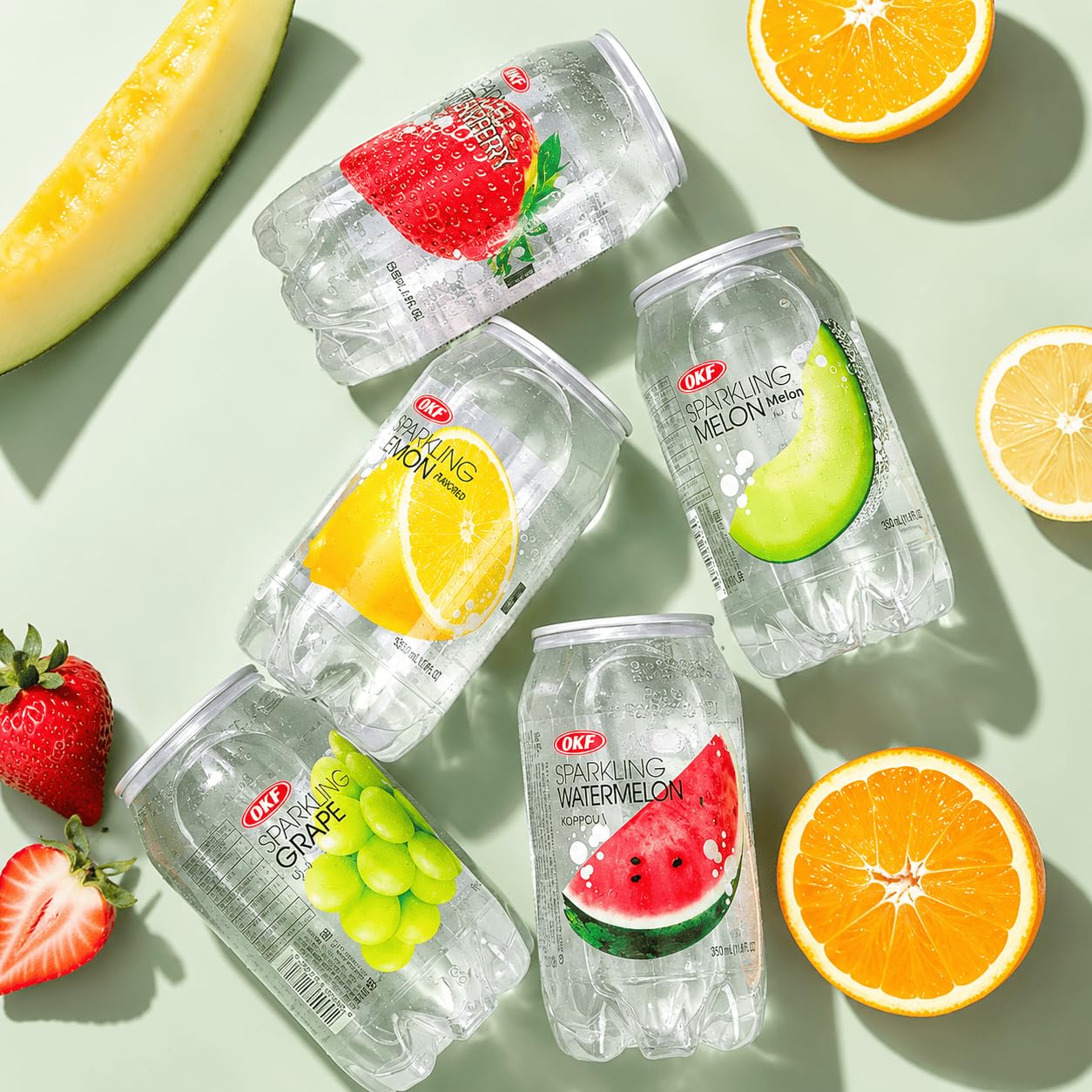 kikiラブ蔵 Refresco Coreano OKF 350ml Água Saborizada Sparkling Importado