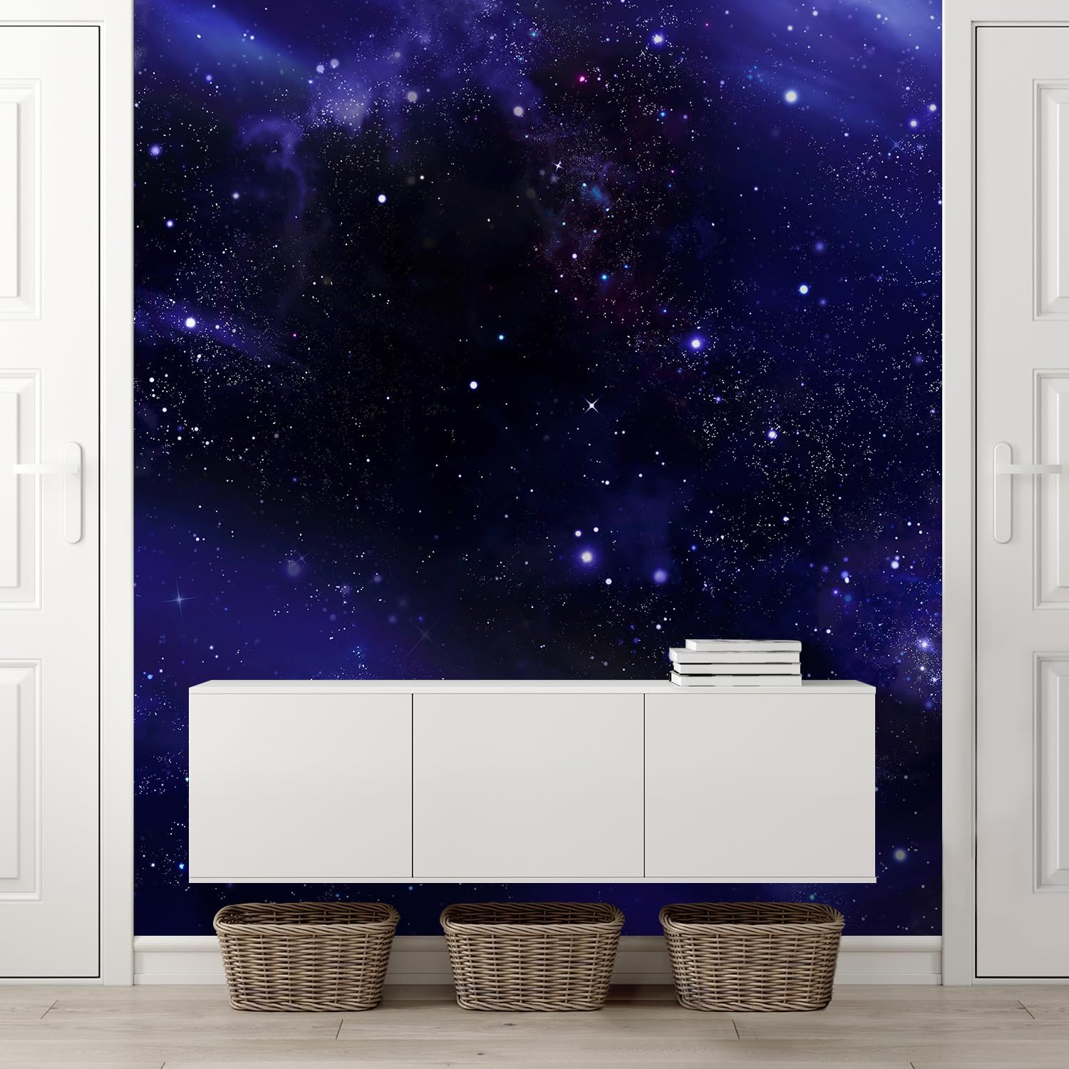 wall26 Wall Sticker/Wall Mural Starry Night Sky Deep Outer Space, Not Peel and Stick, Non-Woven Wallpaper Decorative for Bedroom, Living Room, Office - 108x72 inches