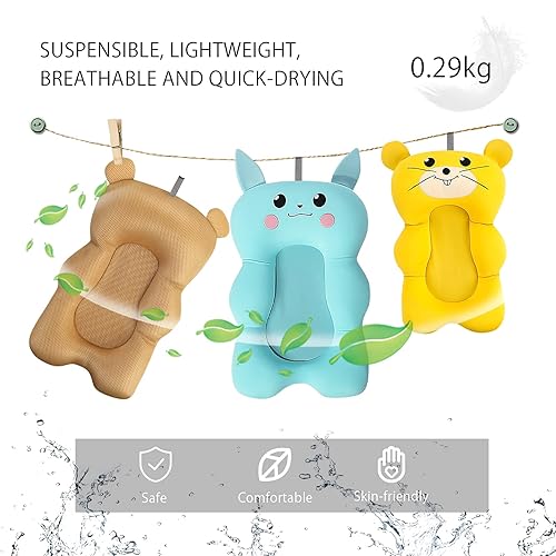 Miniatura 6 de Almohadilla de baño para bebé, antideslizante para bebé, almohadilla flotante para bañera para recién nacidos, almohada de baño suave para bañera,