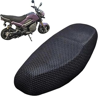 Motorcycle Seat Cover, Anti-Slip Cushion, Insulated and Breathable Honeycomb Mesh, 21.6x29.5In Moped Seat Cover (Black)