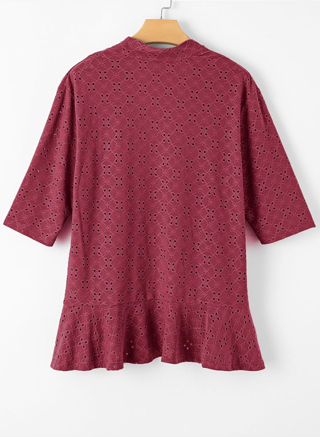 Sidefeel Lightweight Summer Cardigan for Women Spring Netted Knit Ruffle Half Sleeve Kimono Cover Ups - Image 4