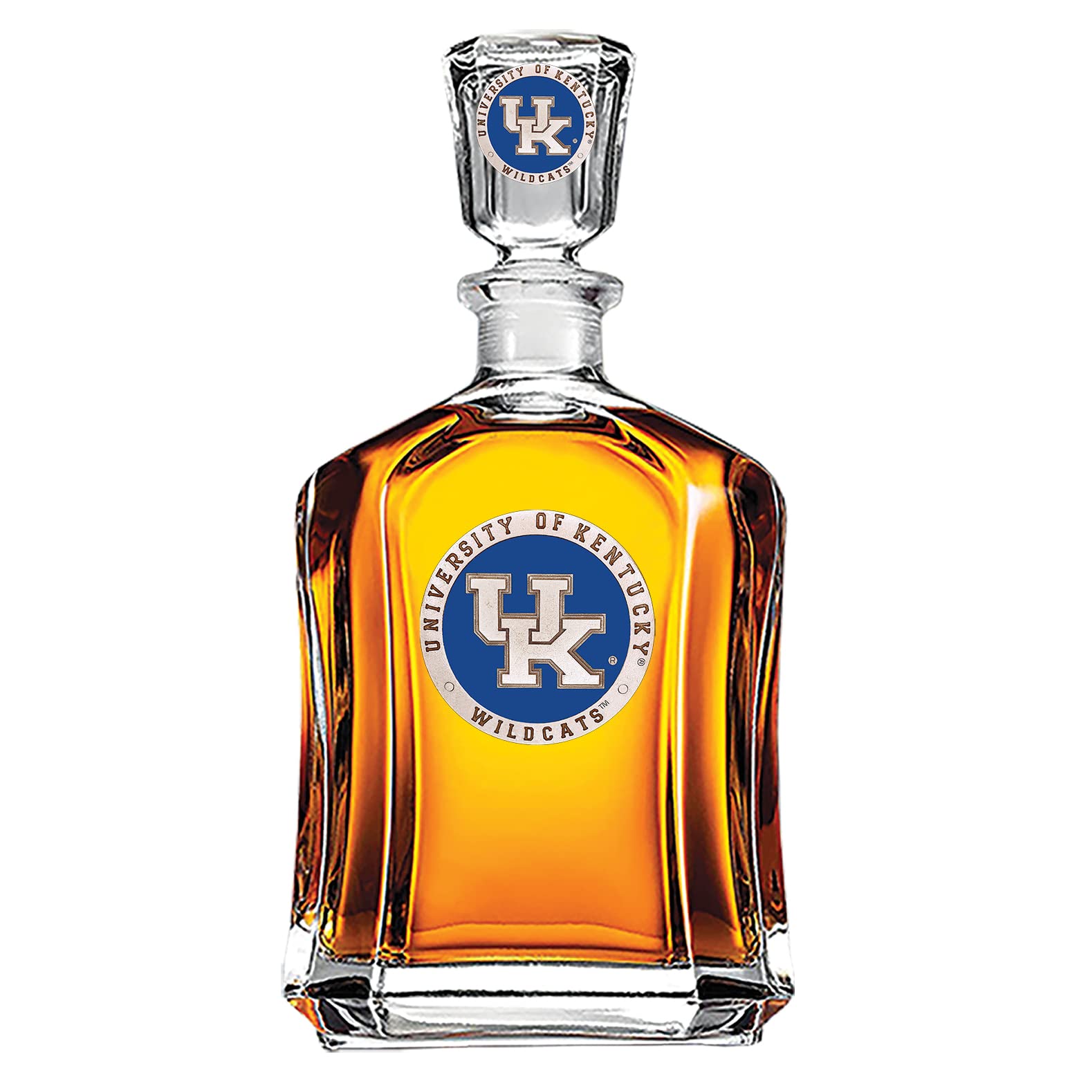 Heritage Pewter Kentucky Capitol Decanter | 24 OZ Whiskey Decanter for Liquor with Airtight Stopper | Expertly Crafted Pewter Glass