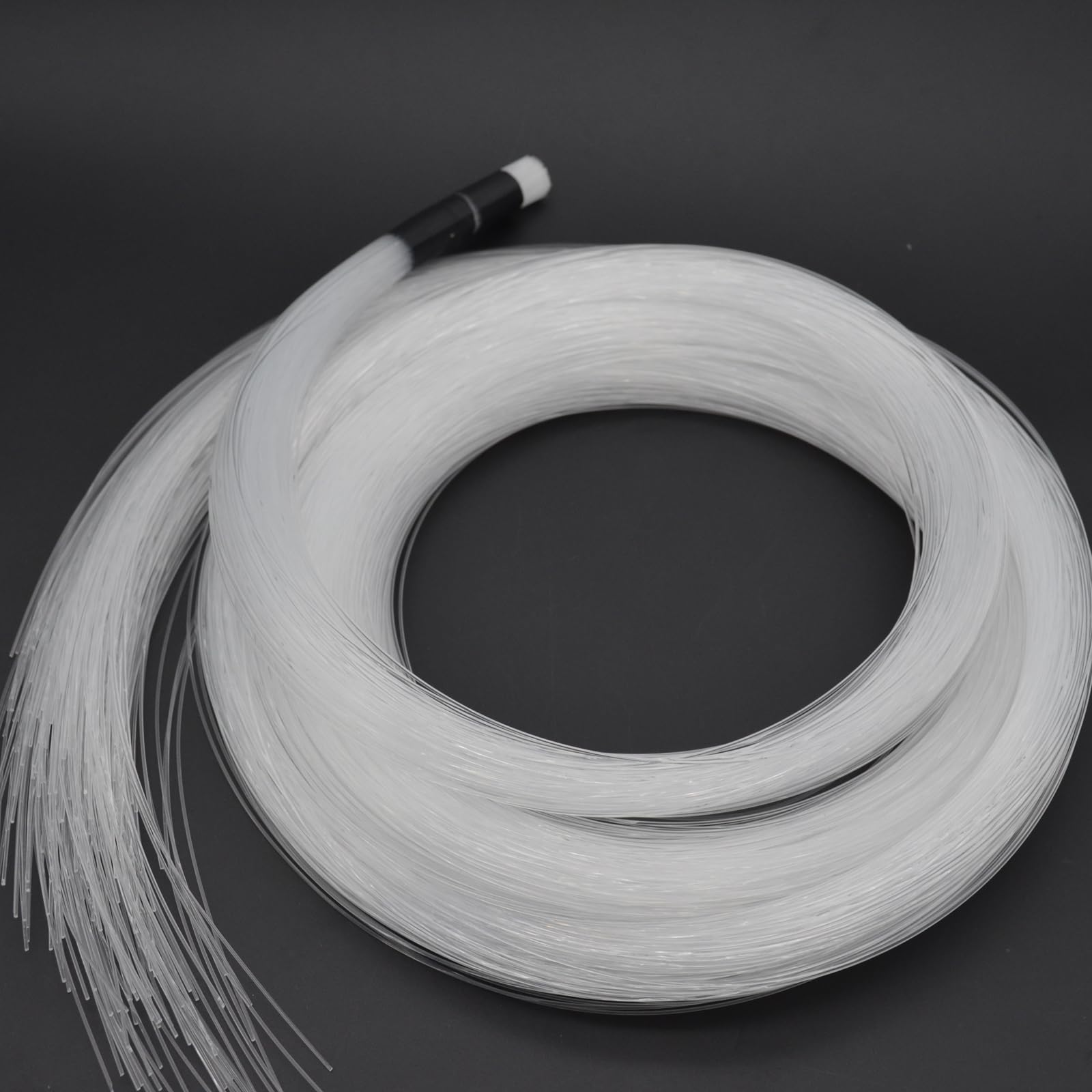 BENEVIBE 400pcs 0.03in(0.75mm) 9.8ft(3M) Long PMMA Plastic End Glow Fiber Optic Cable for Star Sky Ceiling Decoration of Car and Home Theater (without Light Source)