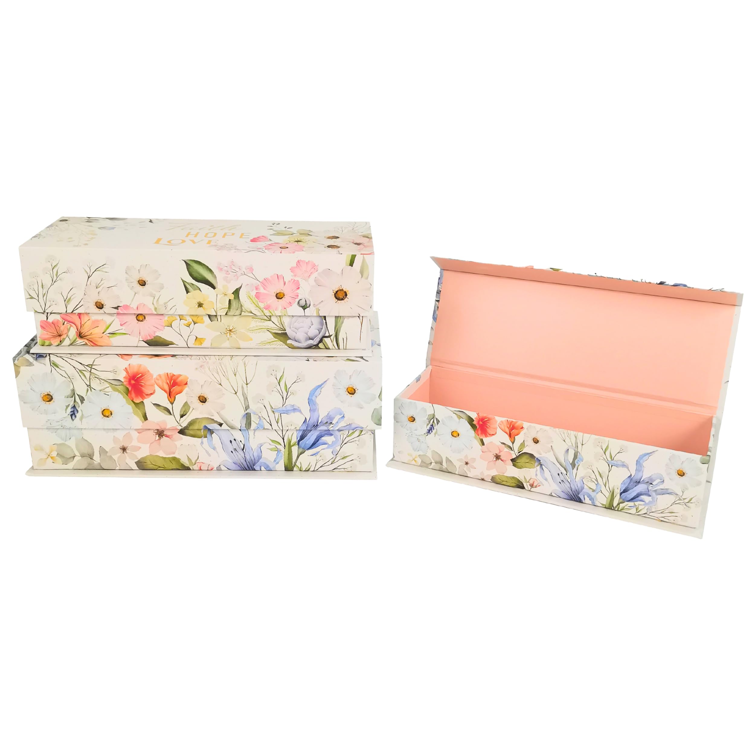 Decor Stacking Containers Snapklik.com : VOTUM Set Of 3 Nesting Hinged Lid Storage Boxes ...