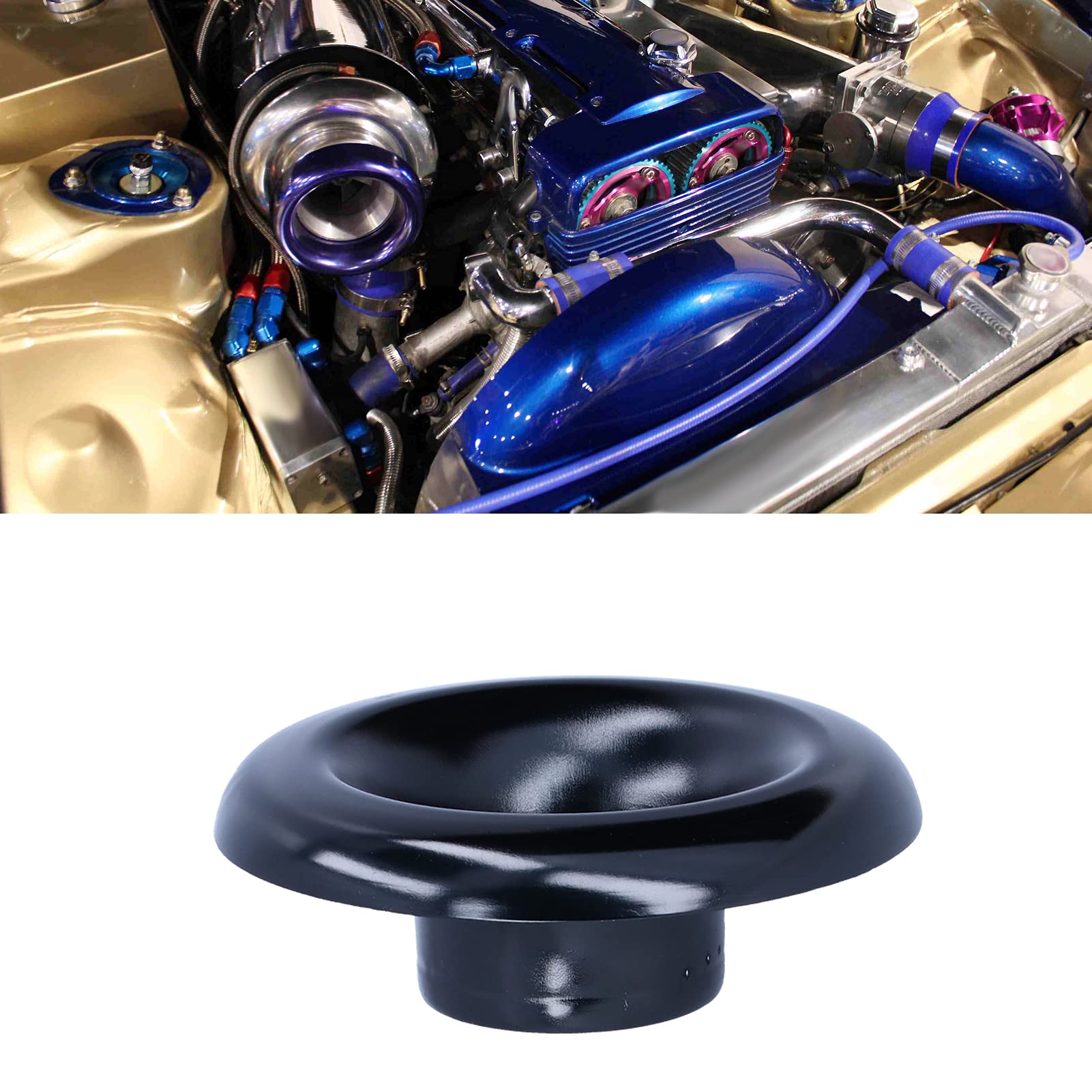 EZAUTO WRAP 4 Blue Short Ram Cold Air Intake Turbo Horn