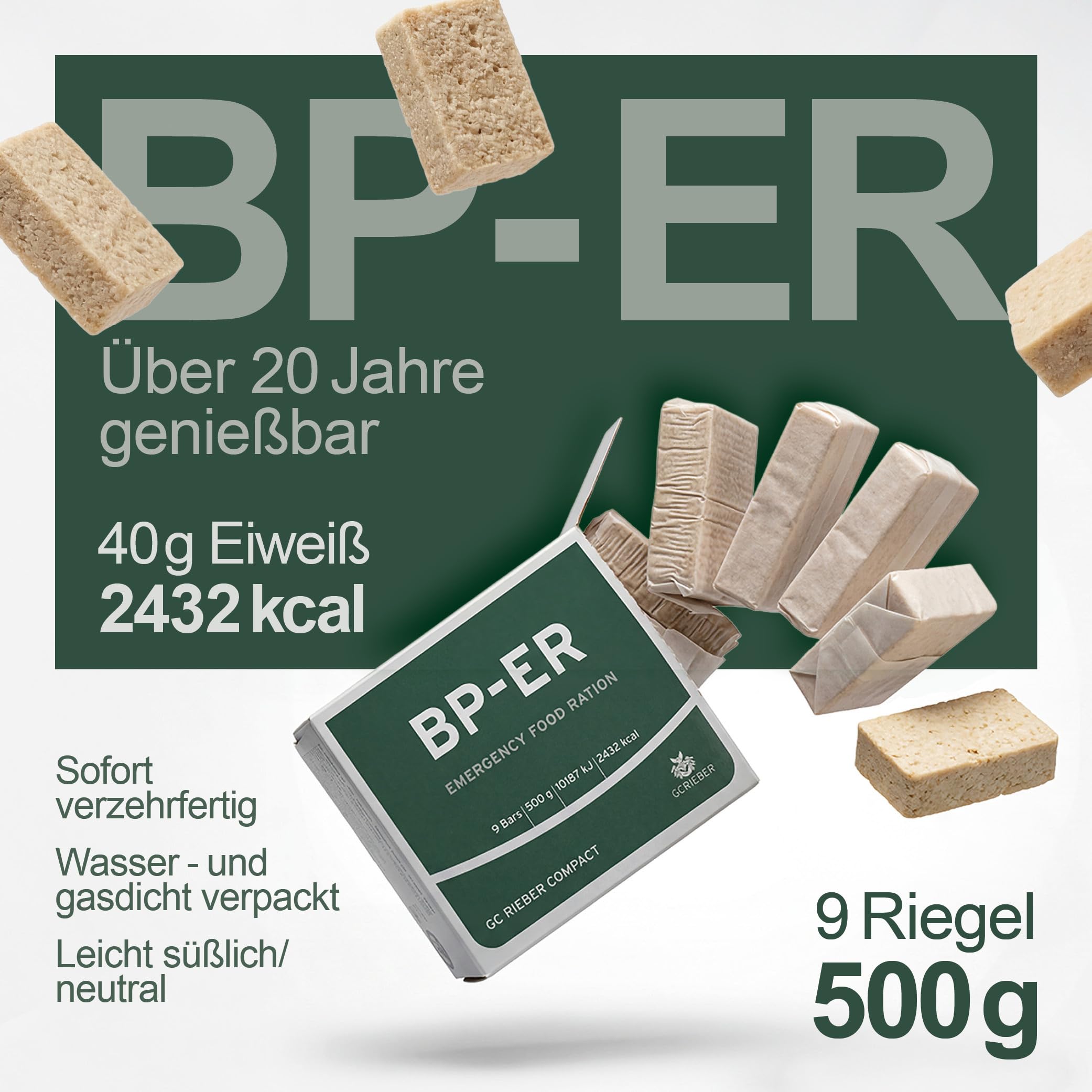 Notfallnahrung Testpaket BP-ER, NRG-5, Seven Oceans & GS-10 Notration + NRG-5 ZERO glutenfrei - Survival Food Set für Katastrophenschutz & Notvorrat Lebensmittel - Langzeitnahrung 20 Jahre genießbar