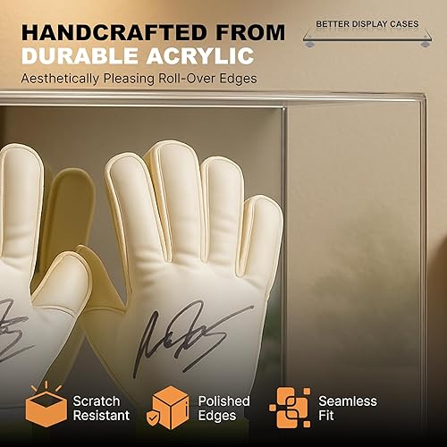 Vista 14 de Better Display Cases Versátil vitrina de acrílico transparente - Caja rectangular grande con base blanca 18" x 12" x 3" (BK09)