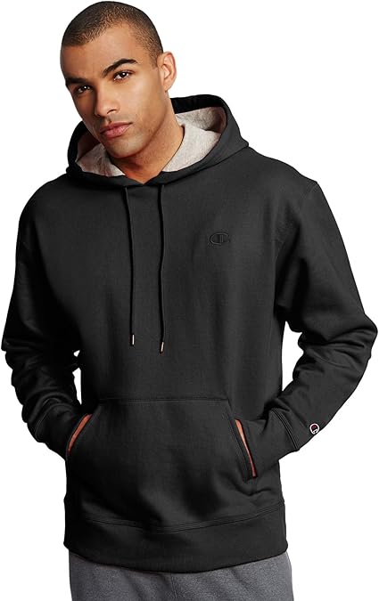 Champion Men's Powerblend Fleece Hoodie, C Logo (Retired Colors)