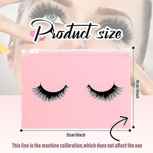 Miniatura 2 de Tenare 100 bolsas de maquillaje de pestañas, bolsas de pestañas para clientes, cuidado posterior de pestañas, bolsa de plástico impermeable para