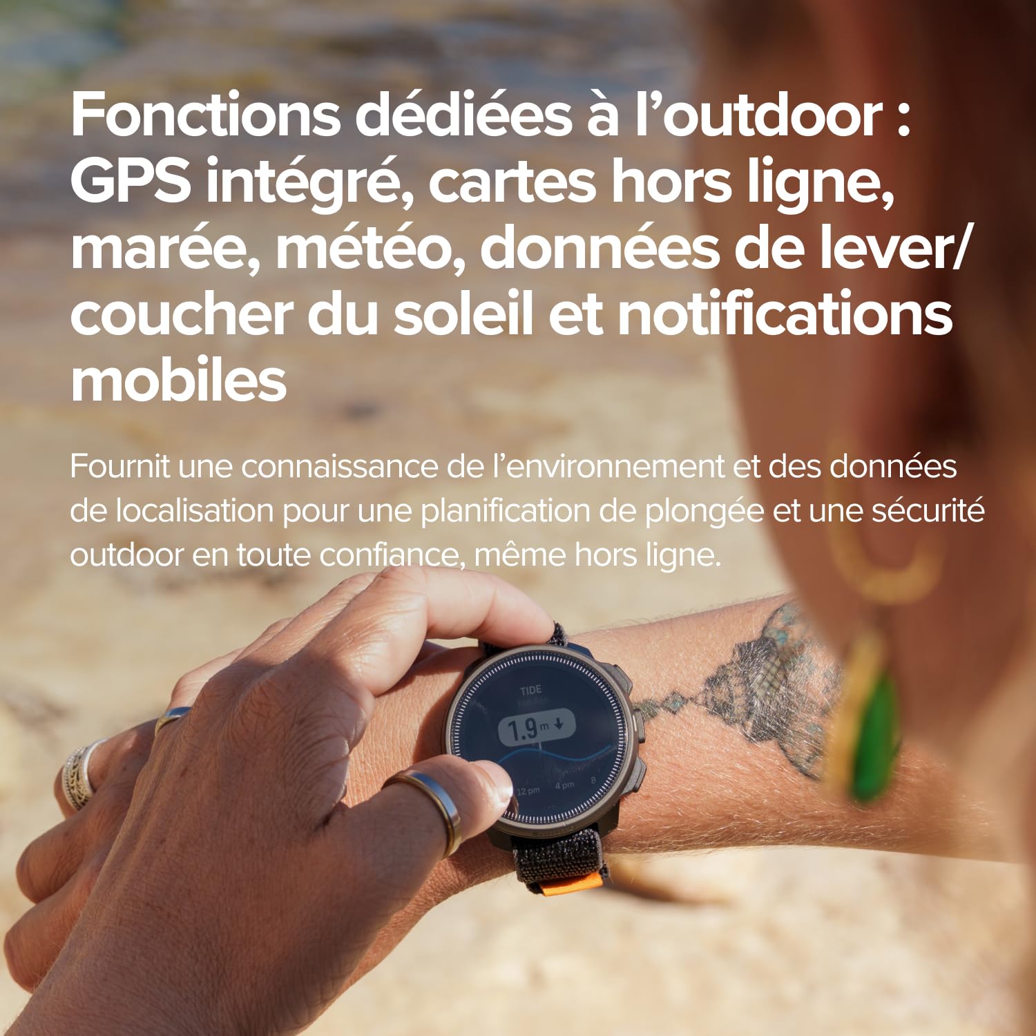 SUUNTO Nautic S Ordinateur de Plongée Montre GPS Écran AMOLED Analyse Gaz Sans Fil Autonomie 60h Plongée Étanche 80m Cartes Hors Ligne