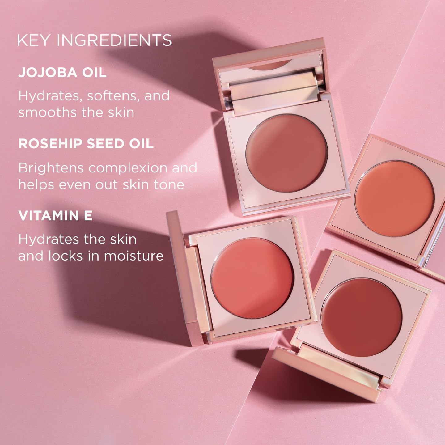 Sigma Beauty Cream Blush (Cor-de-Rosa - Earthy Rose Sheen) — Hydrating Cream Blush for Cheeks and Lips, Lightweight, Buildable Sheen Formula with Nourishing Ingredients