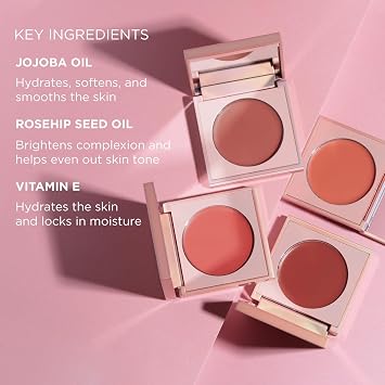 Sigma Beauty Cream Blush (Cor-de-Rosa - Earthy Rose Sheen) Hydrating Cream Blush for Cheeks and Lips, Lightweight, Buildable Sheen Formula with Nourishing Ingredients