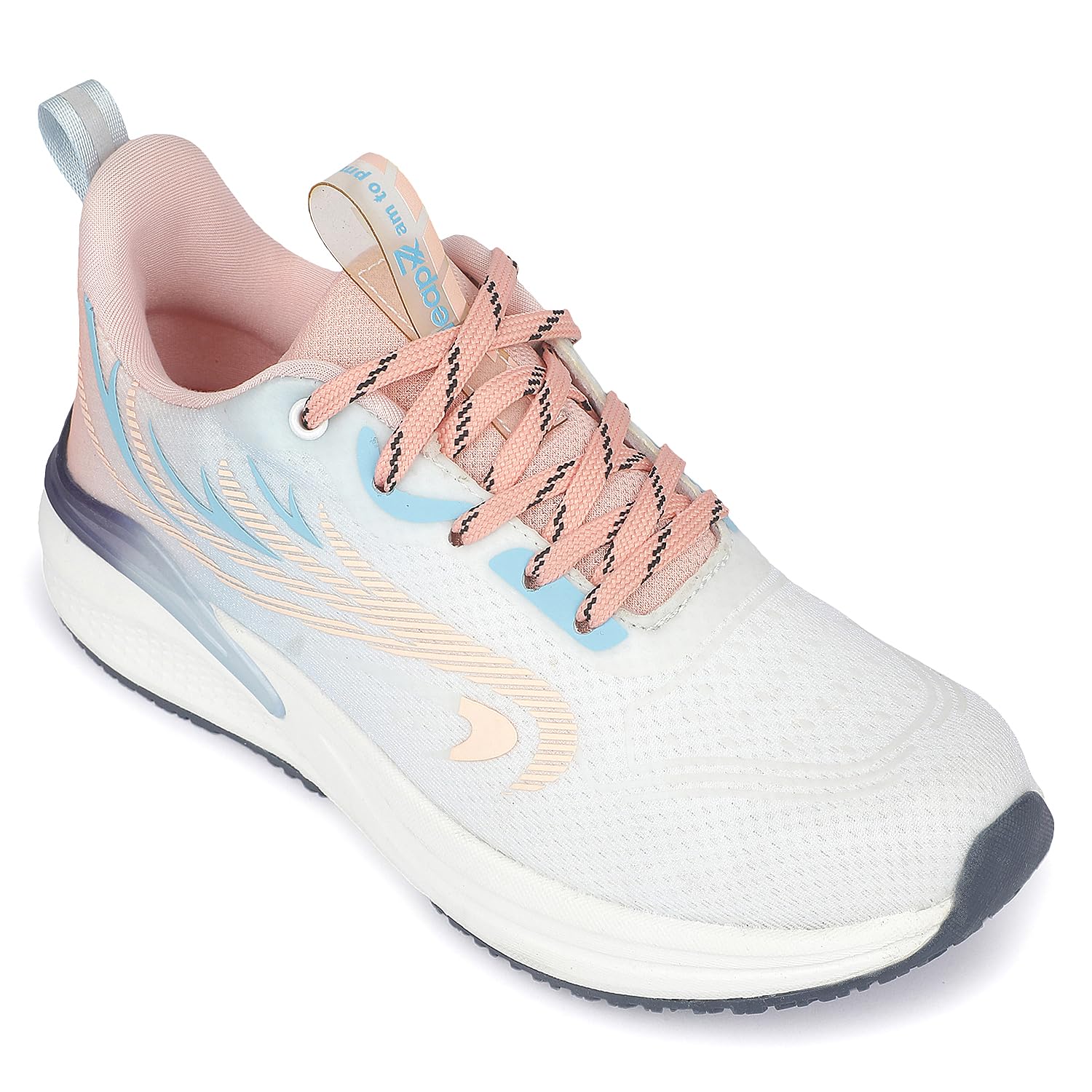 LEAP7X Baku Off White Sports Lacing Running Shoes for Women-image-3