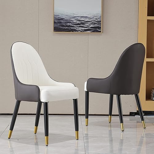 Juego de 2 sillas de comedor con cojín de poliuretano patas de metal modernas de mediados de siglo para interiores de cocina y comedor sillas disponible en Yaxa Colombia