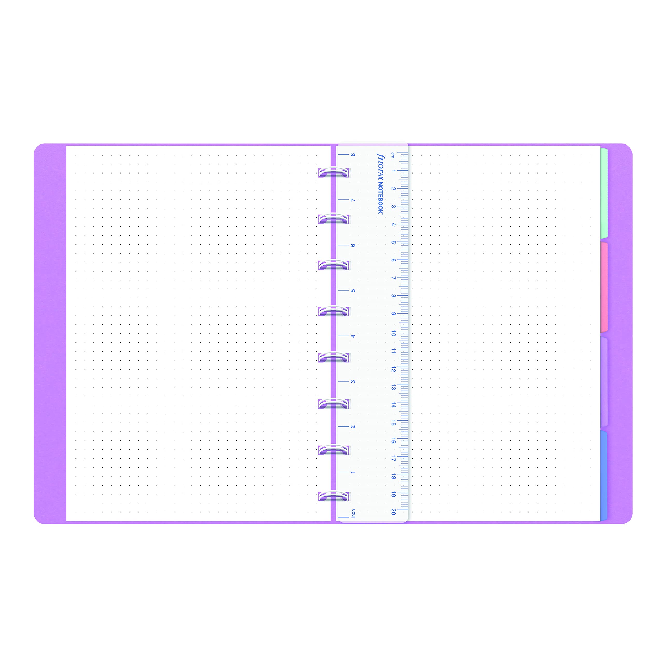 Filofax Nachfüllbares Notizbuch, A5, klassische Pastell-Kollektion, gepunktetes Papier, 21 x 14,6 cm, Orchidee (B115081U)