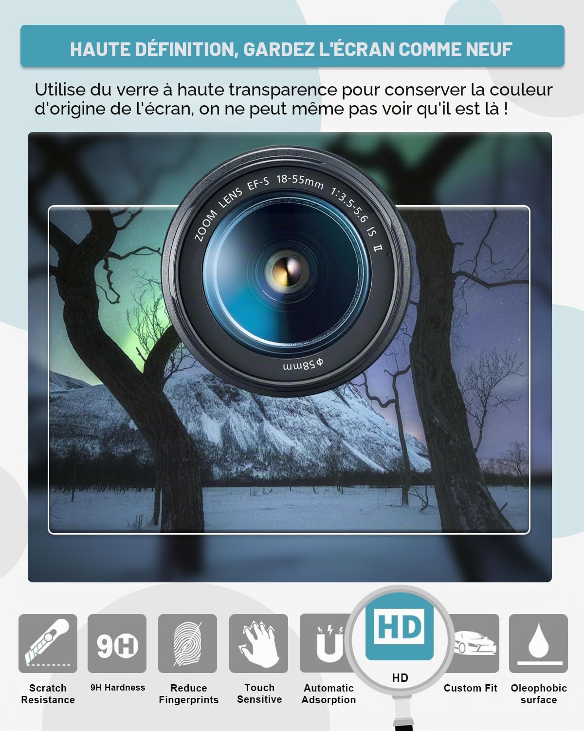 CDEFG Xpeng G6 Film de protection d'écran en verre trempé anti-rayures pour GPS 9H Compatible avec 2025 2026 15,6"