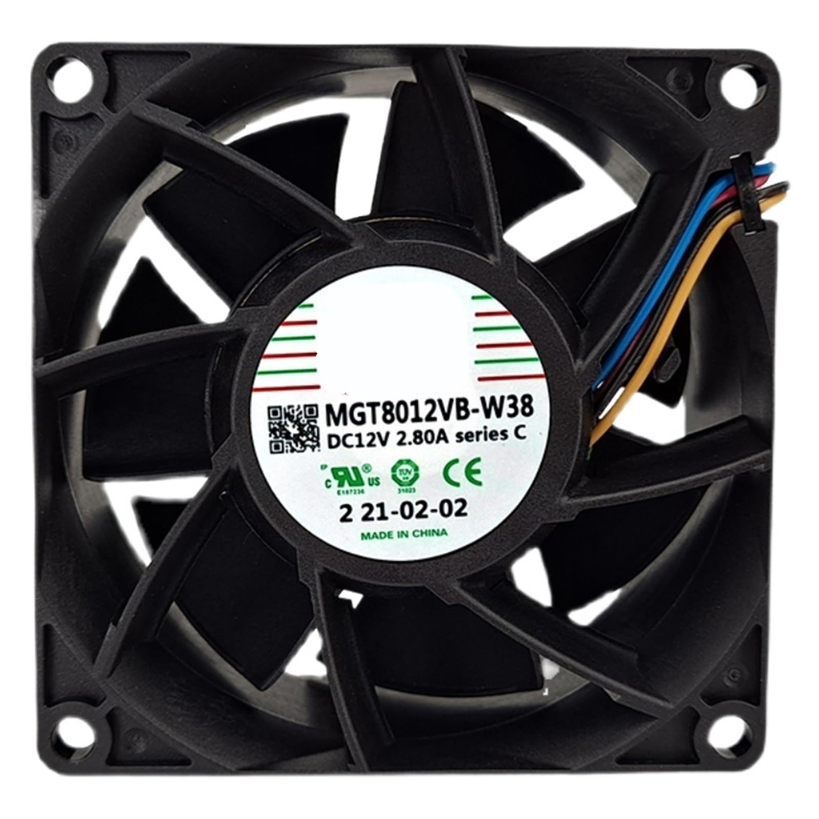 UITGVDQAT MGT8012VB-W38 C 12V 2.8A 8038 10000rpm cooling fan 8CM