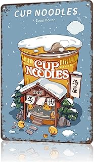 Funny Signs cup noodles Tin Sign Vintage Metal Signs For Restaurant Kitchen Bar Cafe Wall Decor 8x12inch