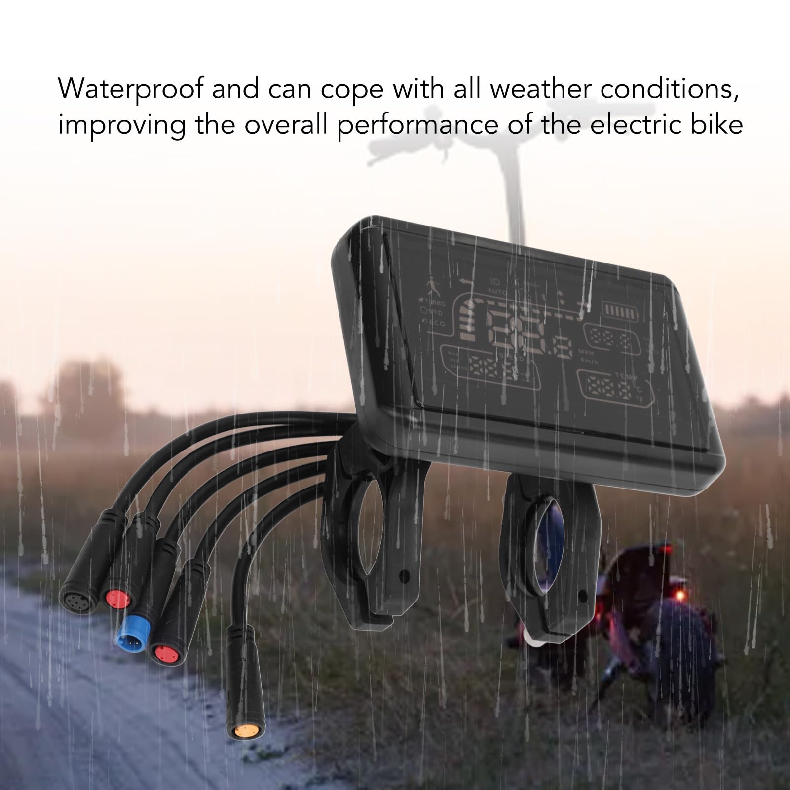 Electric Panel Display with Speed Gear Power Mode Indicator Meter, ABS Material Waterproof, User Friendly Installation for Electric Scooter Upgrade