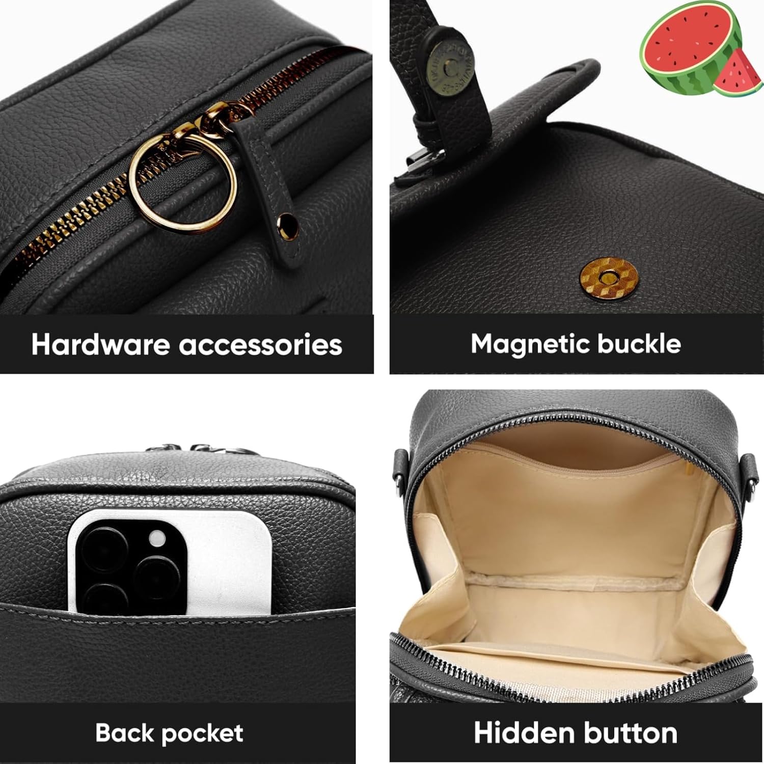 2025 New Leather Crossbody Bags for Women, Vintage Anti-Theft Messenger Shoulder Bags Waterproof Crossbody Purse