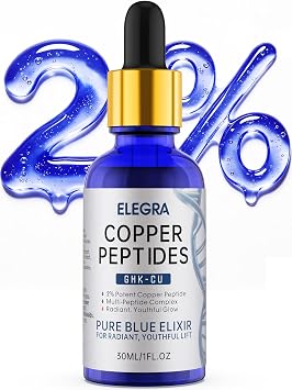 Copper Peptides Serum for Face, 2% GHK-Cu & Hyaluronic Acid, Multi-Peptides