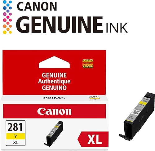 Miniatura 3 de Canon CLI-281 XL Tanque de tinta amarillo genuino, compatible con impresoras de la serie TR8520, TS9120, TS8120, TS6120, TS9521C/a, TS9520/a