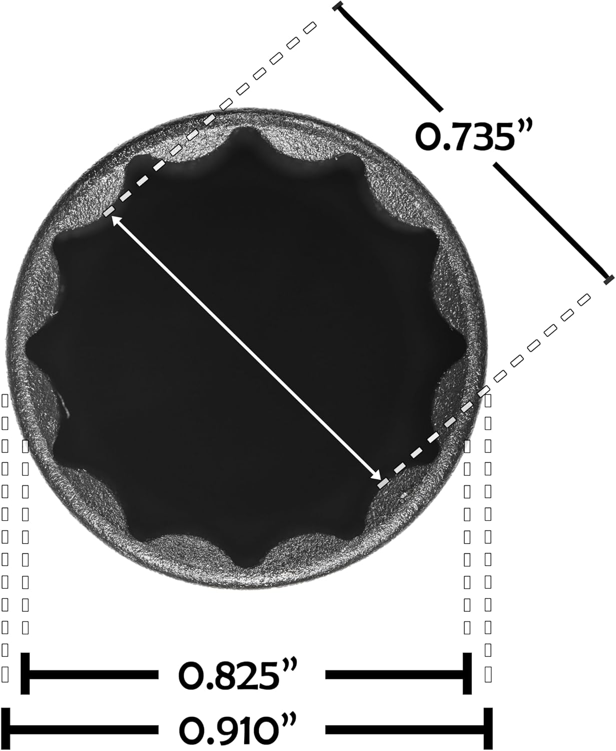 STEELMAN PRO 78551 12-Spline 13/16-Inch Locking Lug Nut Socket image 2