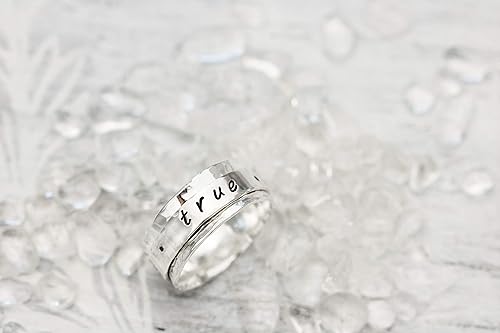 Miniatura 3 de Purity Ring True Love Waits Stamped Sterling Silver Spinner Ring