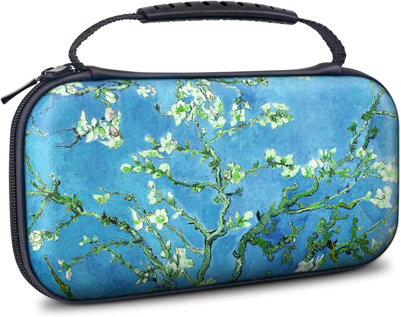 VORI Carrying Case for Nintendo Switch Lite 2019, Portable Protective Hard Shell with 8 Game Cartridges for Nintendo Switch Lite Console & Accessories Kit, Almond Blossom